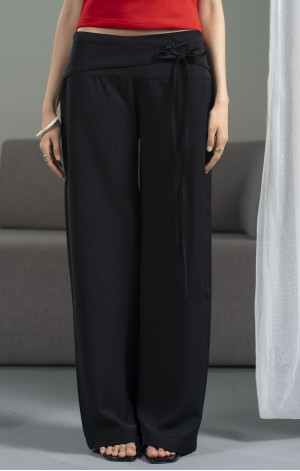 Serena Low Waist Black Pant