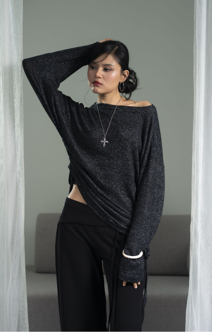 Nami Charcoal Grey Top