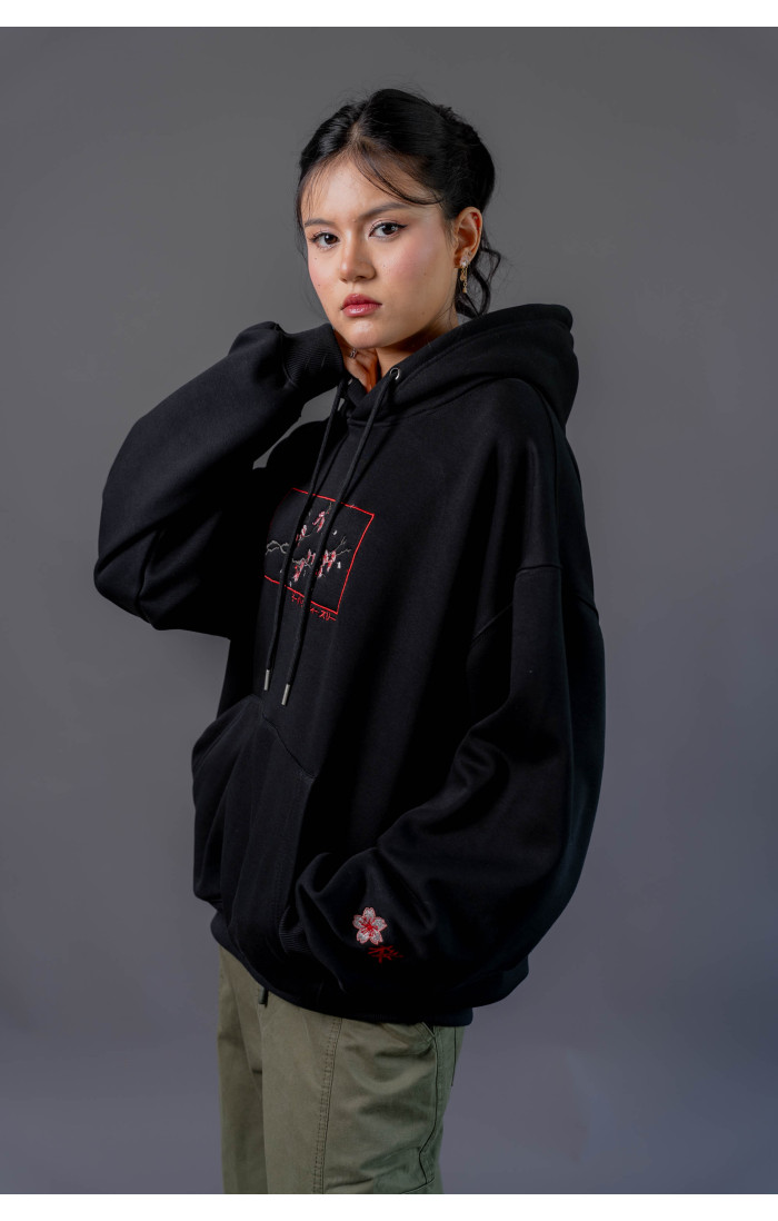Sakura Hoodie Black