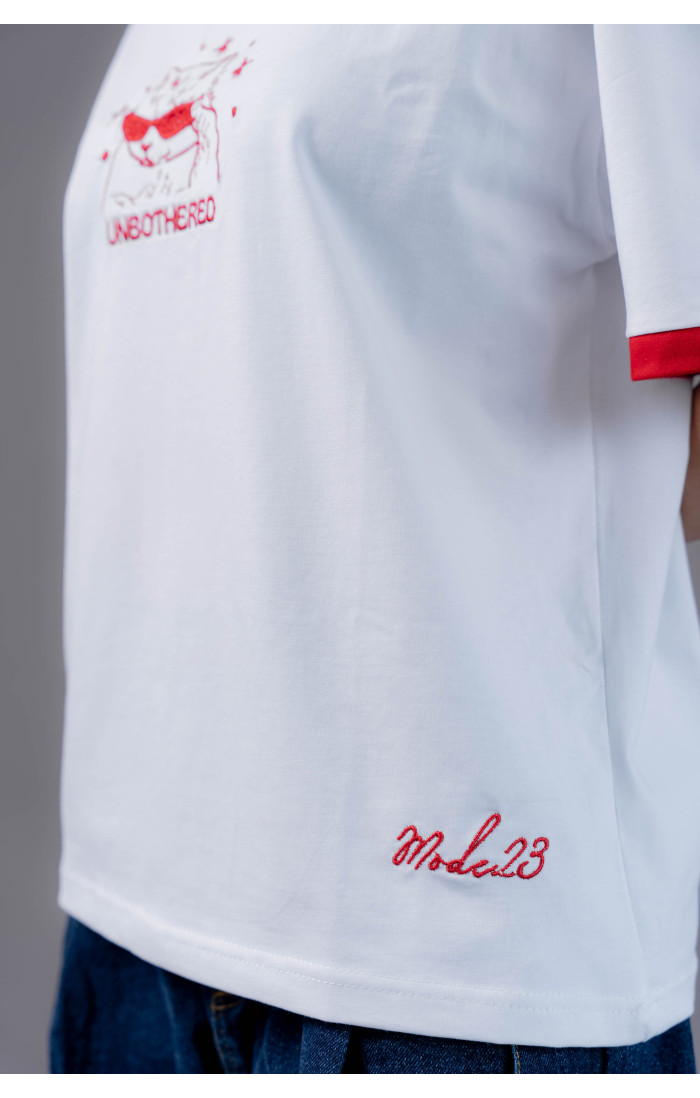 White Unbothered Tee