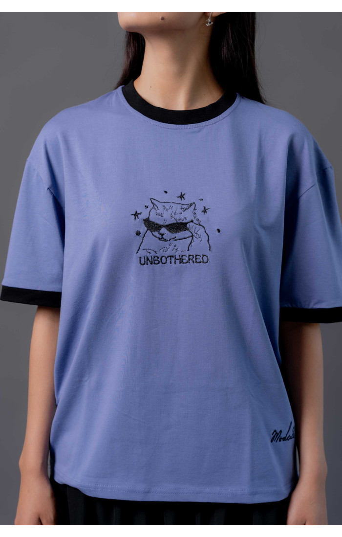 Purple Unbothered tee