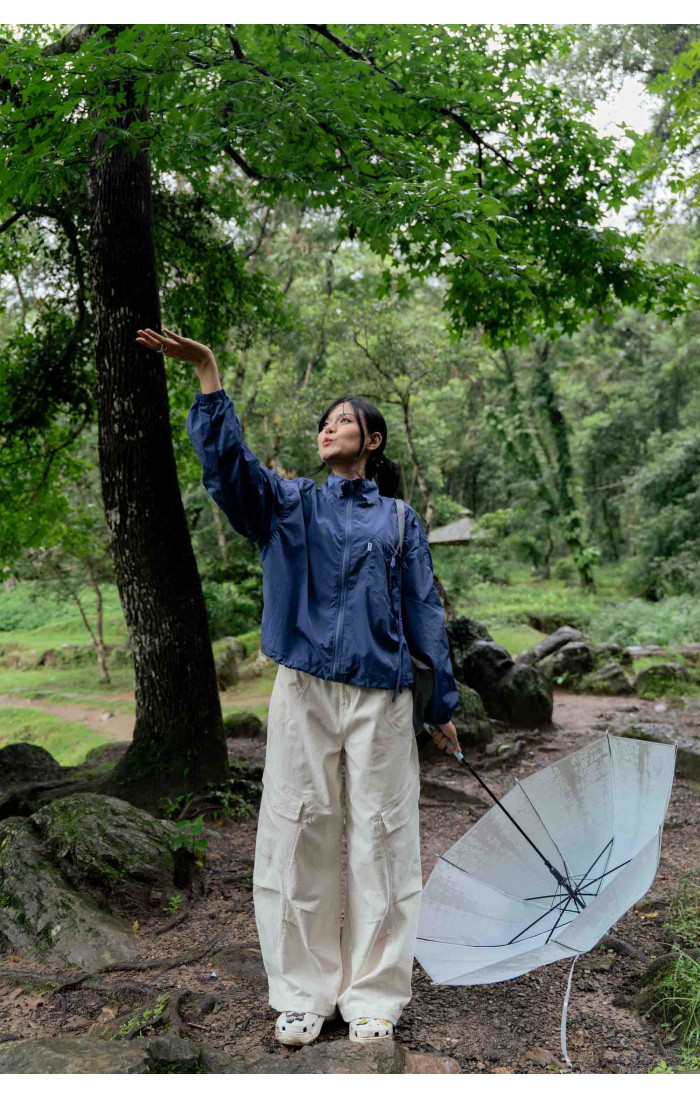 Mode23 space blue bow windbreaker
