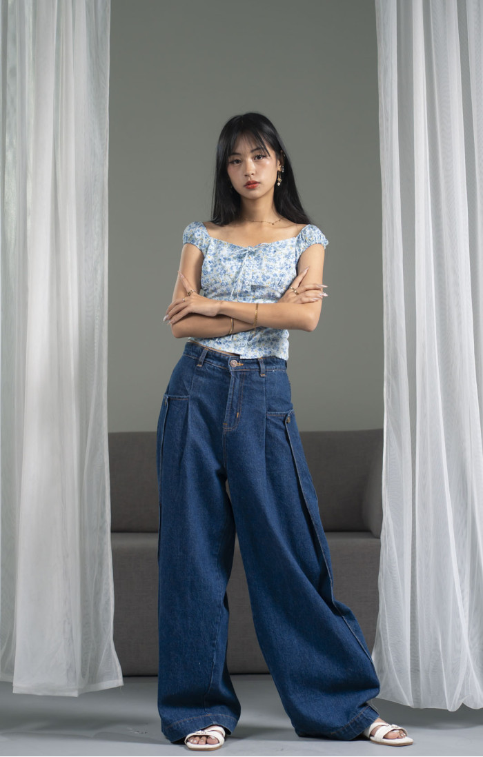 Hana Blue Top
