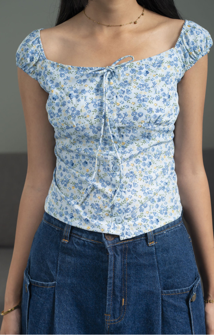 Hana Blue Top