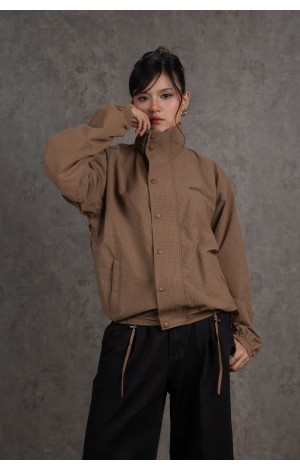 Brown Checkered Jacket