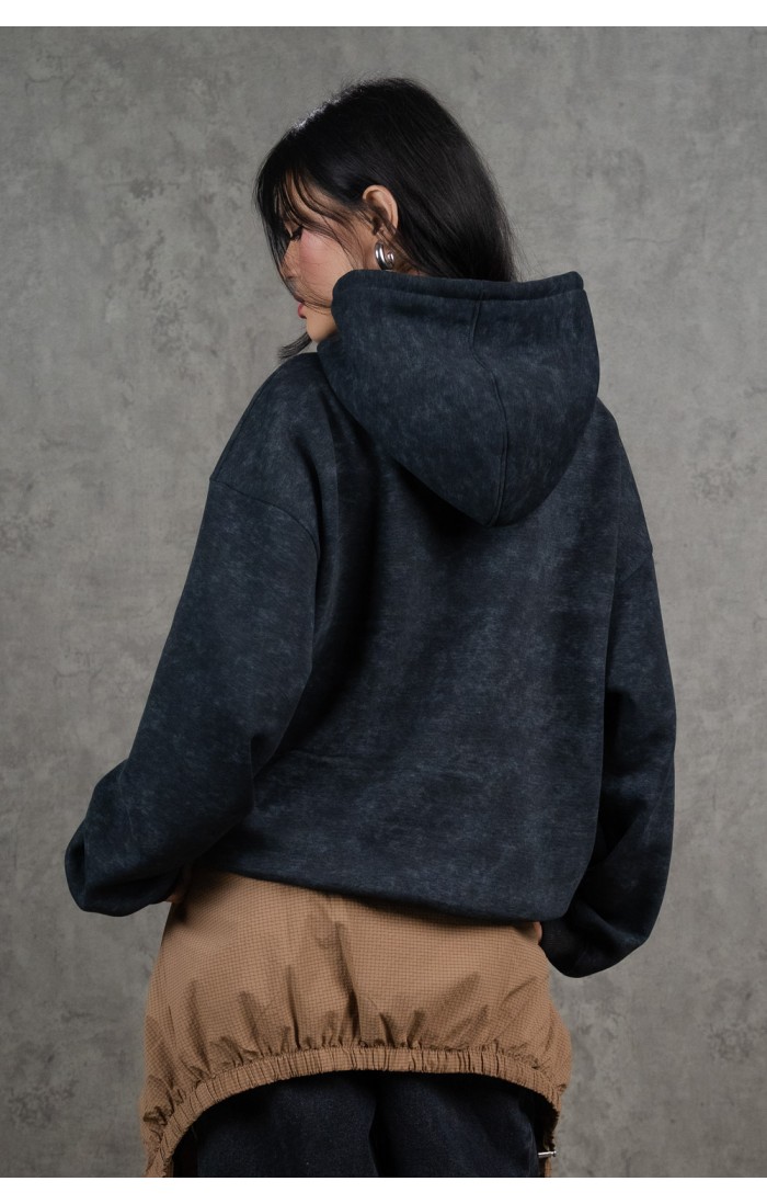 Black Acid Wash Hoodie