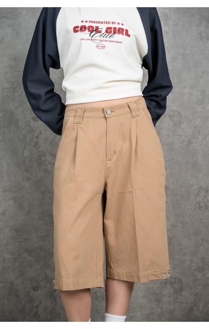 Mode23 Beige Twill Shorts