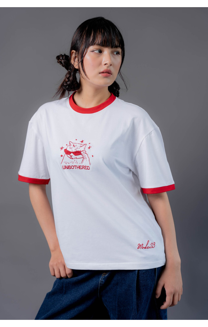 White Unbothered Tee