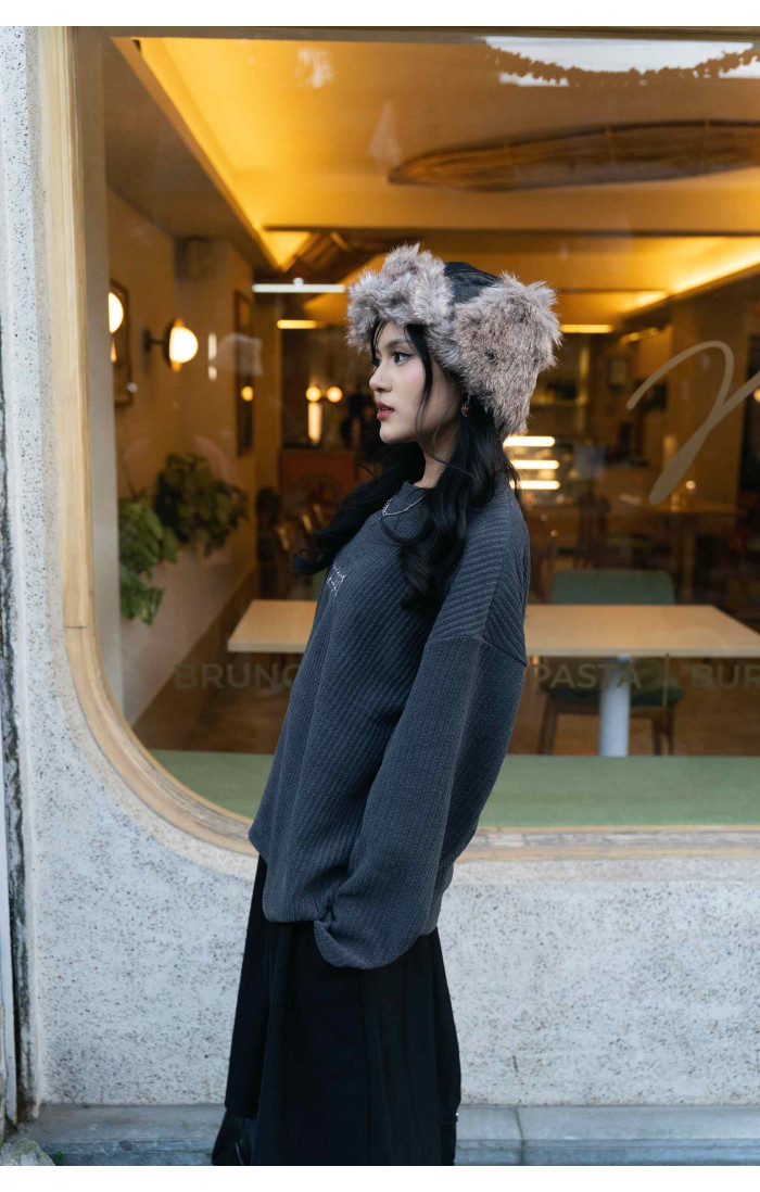 Mode23 Edgy Charcoal Sweatshirt