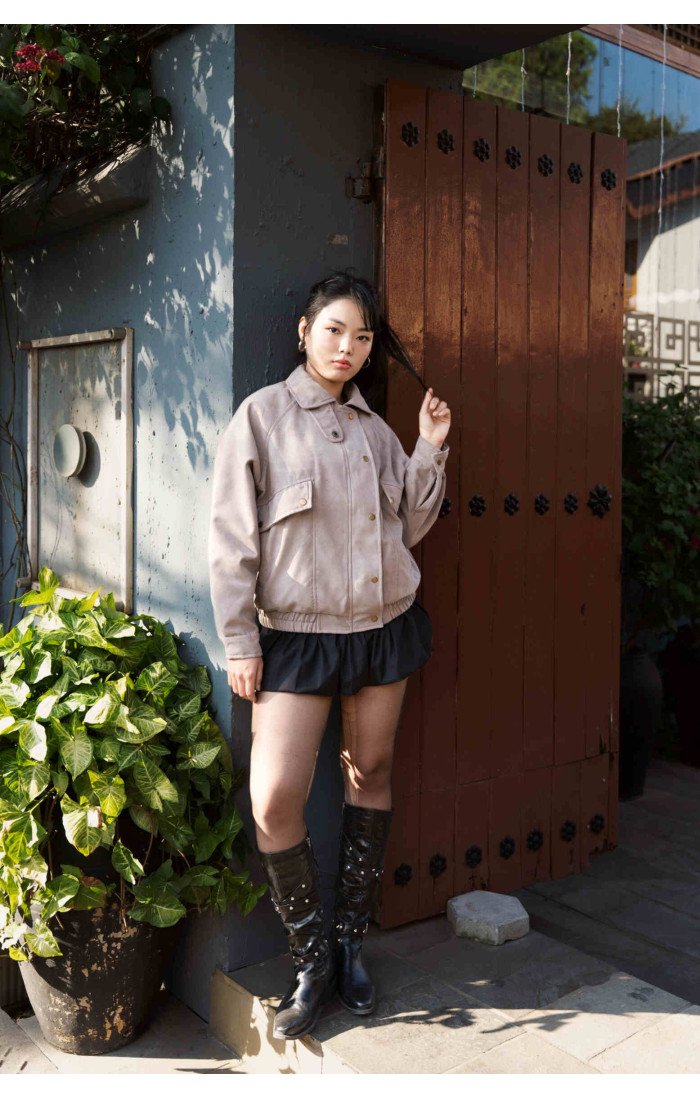 Juno Suede Taupe Jacket