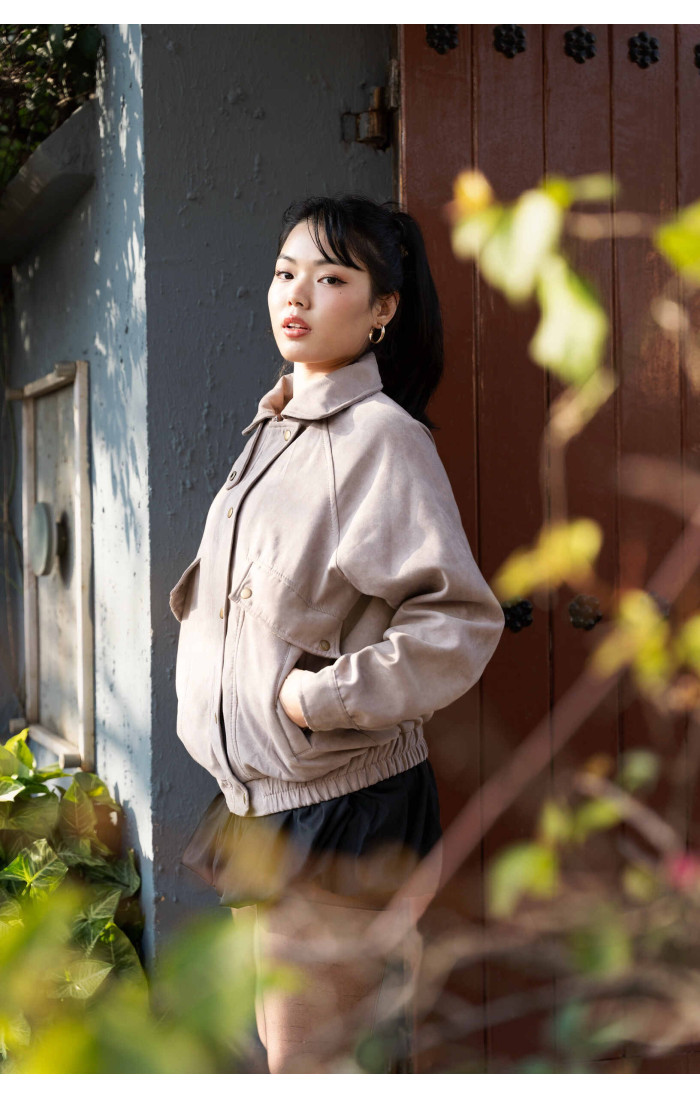 Juno Suede Taupe Jacket