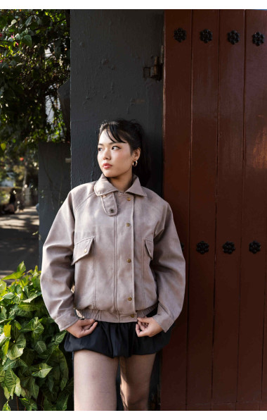 Juno Suede Taupe Jacket
