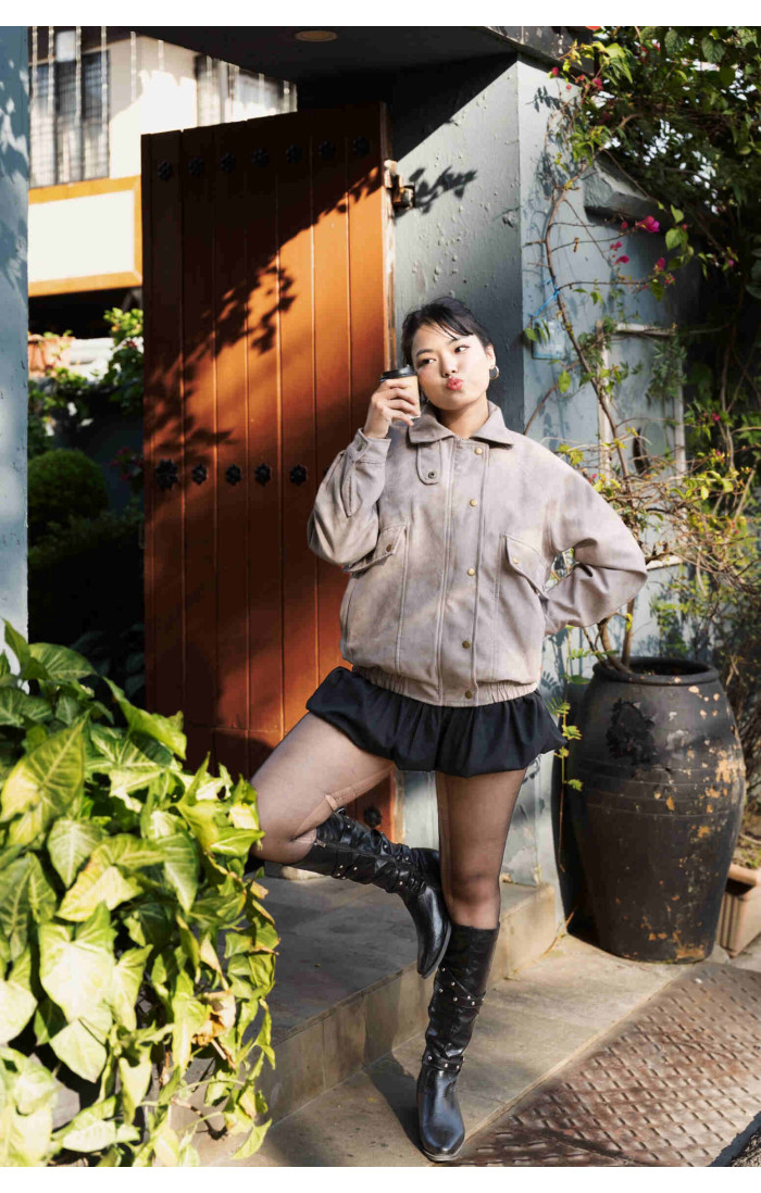 Juno Suede Taupe Jacket