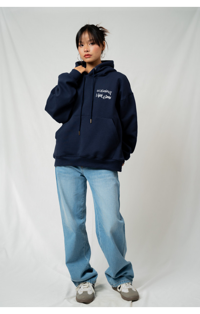 DAMN Navy Blue Oversized Hoodie