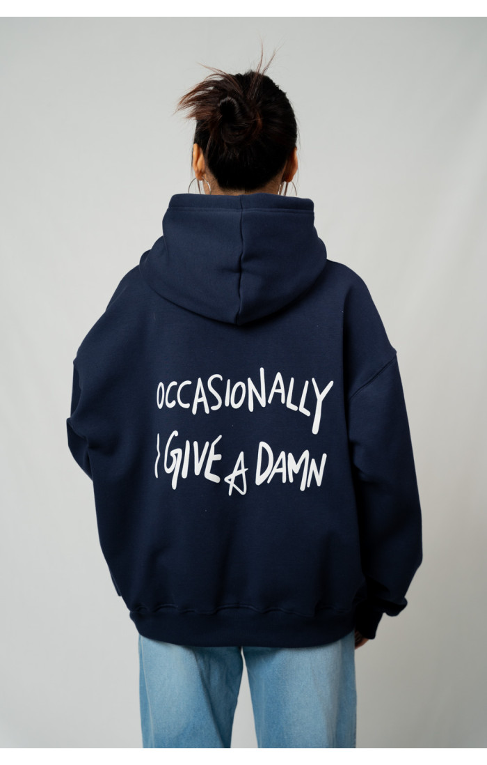 DAMN Navy Blue Oversized Hoodie