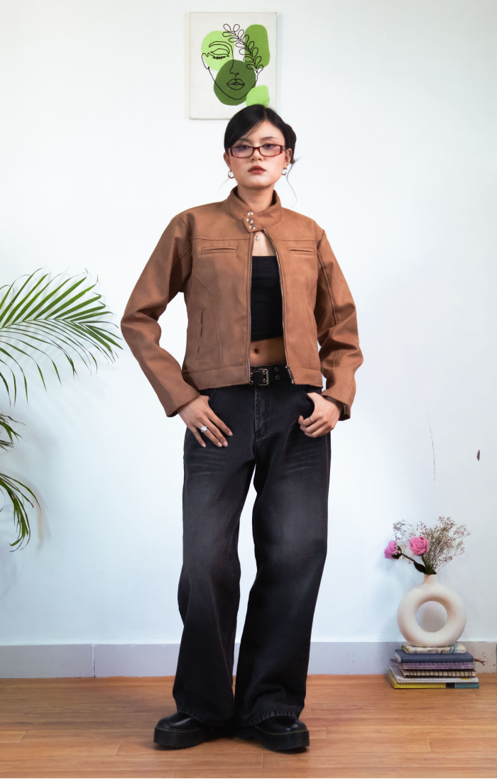 MOTO Caramel Suede Jacket