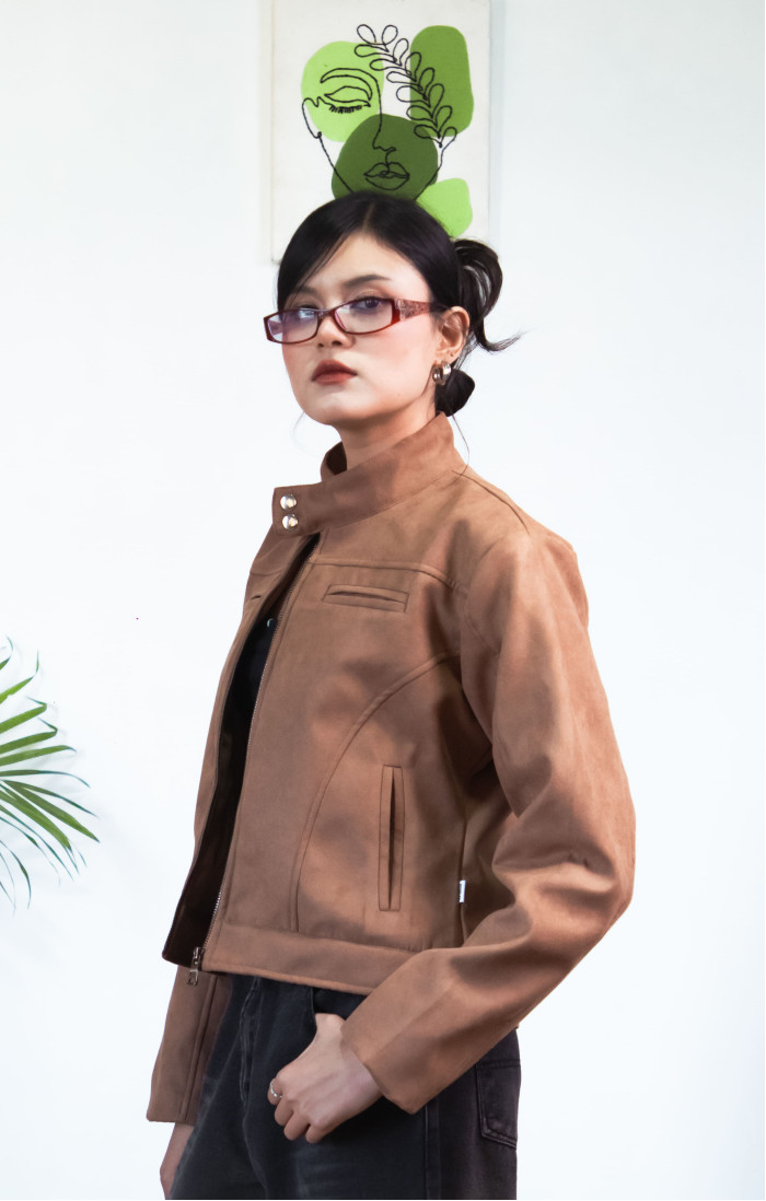 MOTO Caramel Suede Jacket