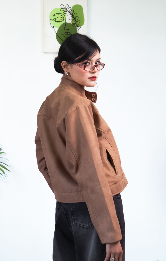 MOTO Caramel Suede Jacket
