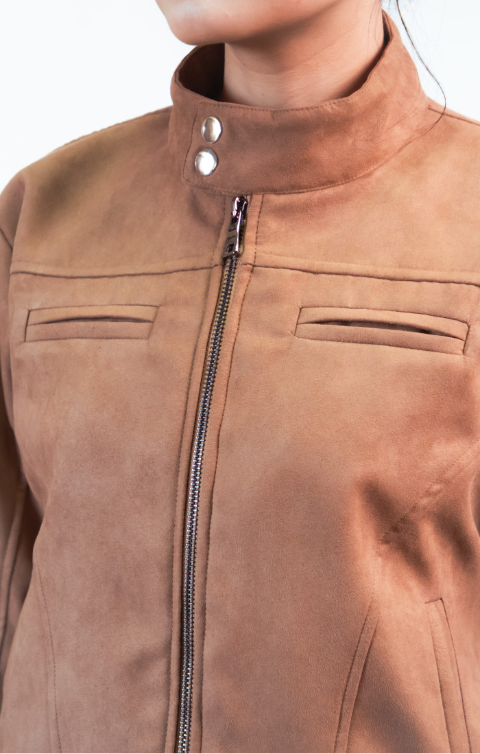 MOTO Caramel Suede Jacket