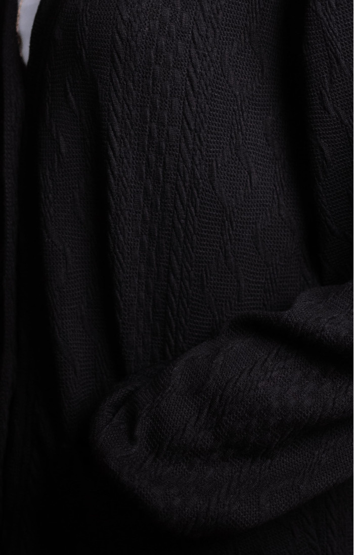 Cable knit Black Cardigan