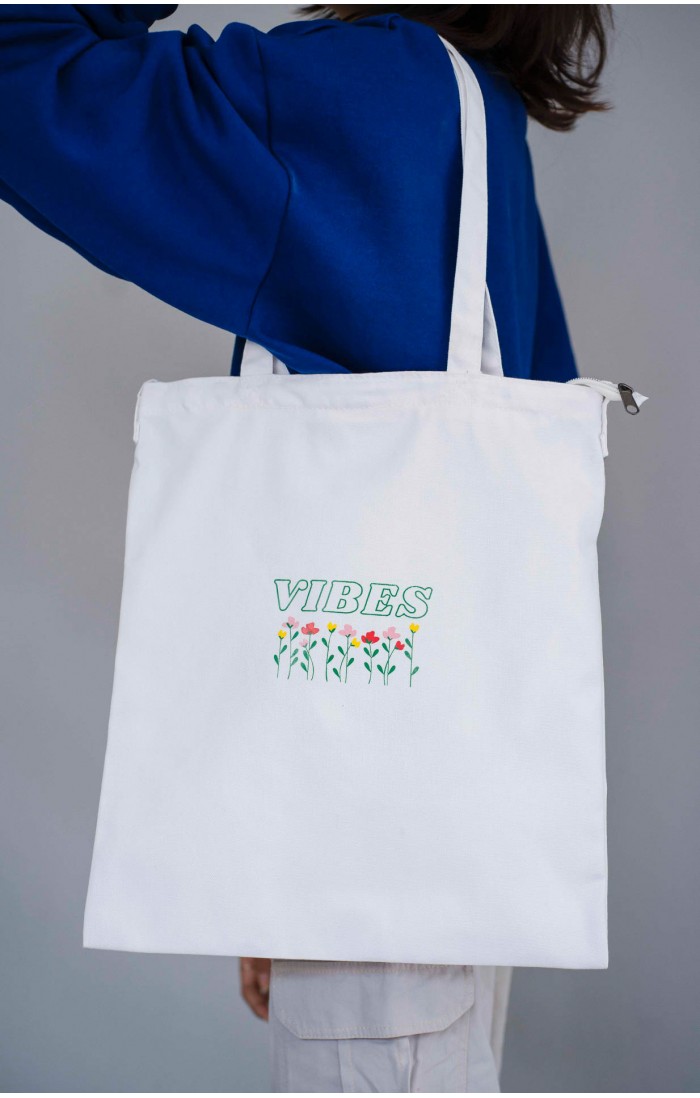 Vibes Graphic Printed Shopper Bag