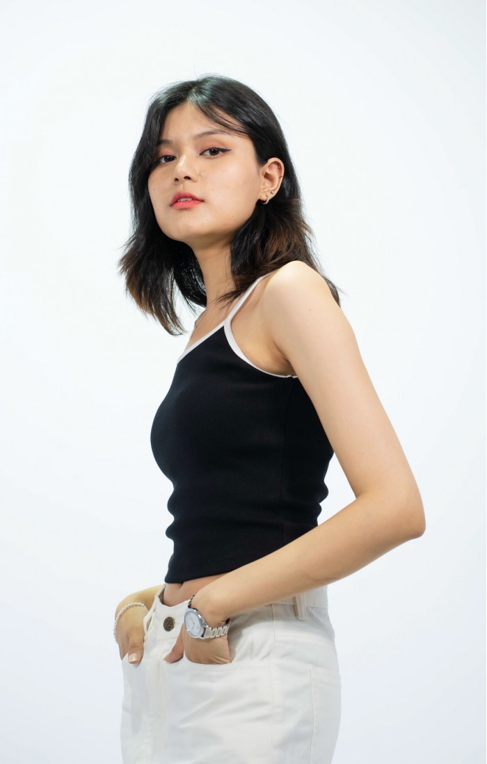 Jade Black Tank Top