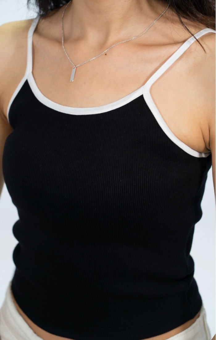 Jade Black Tank Top