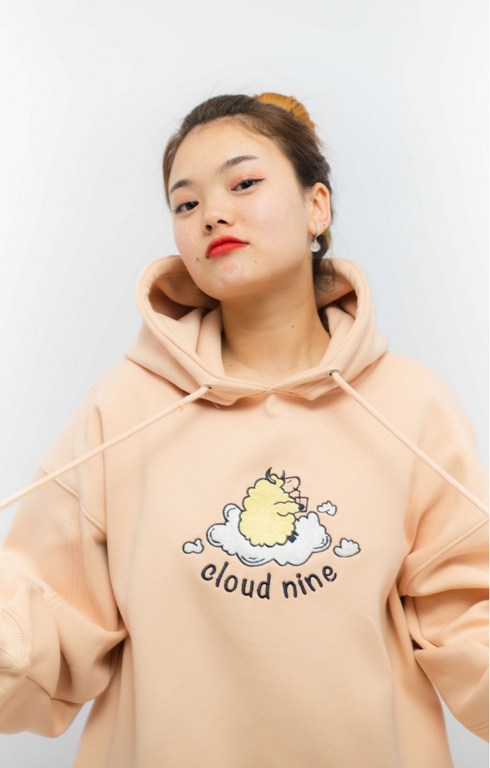 cloud nine peach dust hoodie