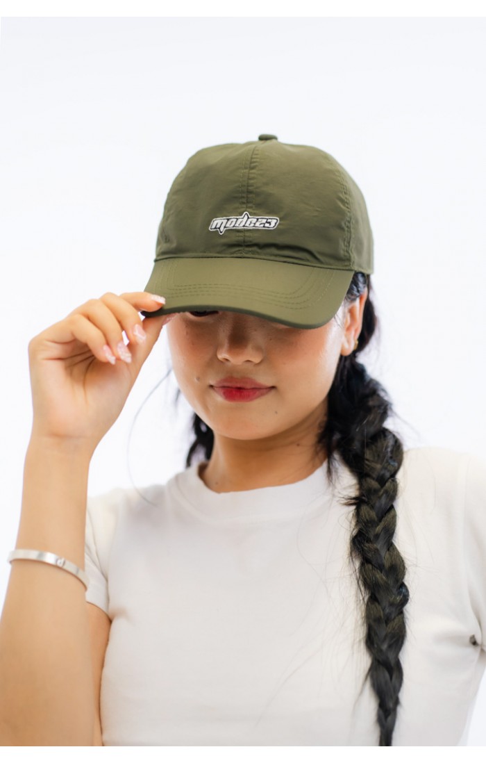 Mode23 Embroidered Army Green Cap