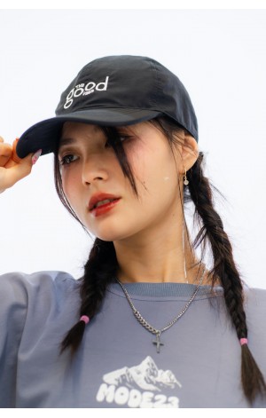 Good Vibes Embroidered Black Cap
