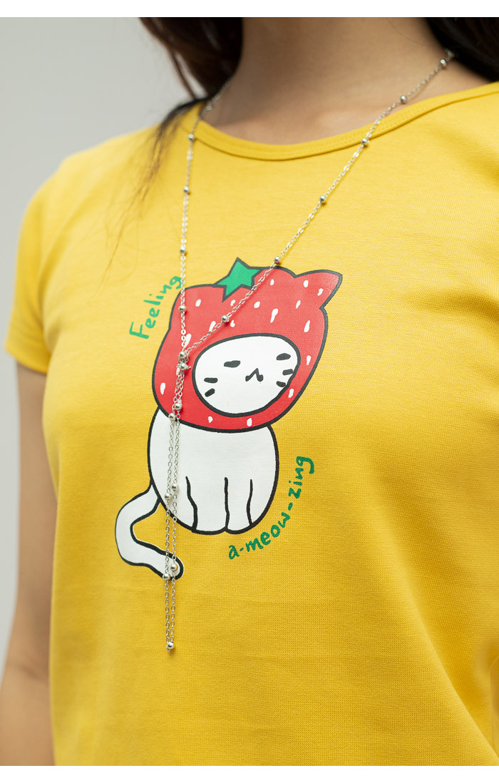 Meow-zing Yellow Top