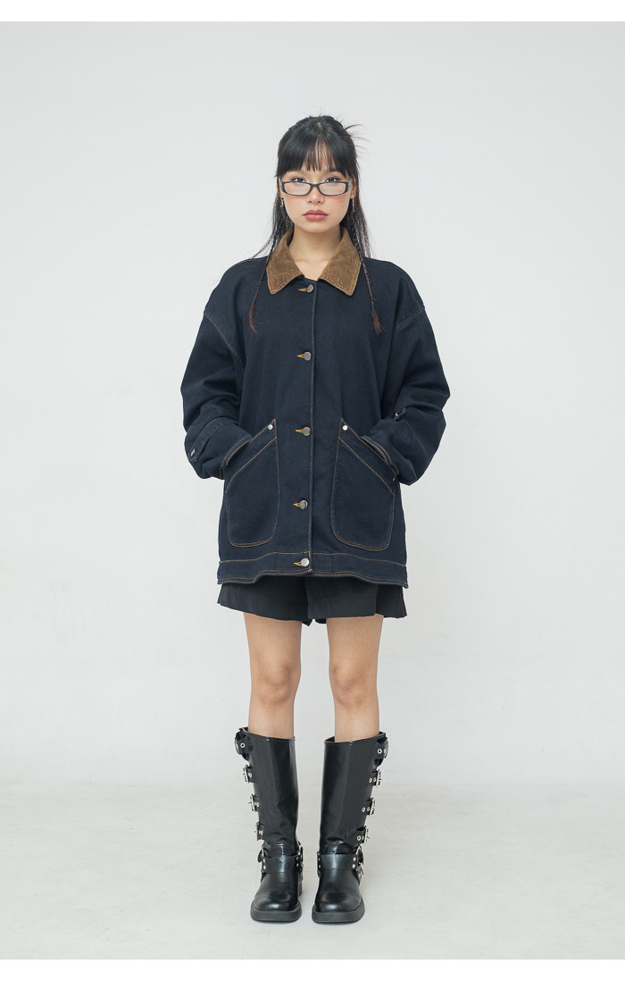Vintage Dark Indigo Denim Jacket 