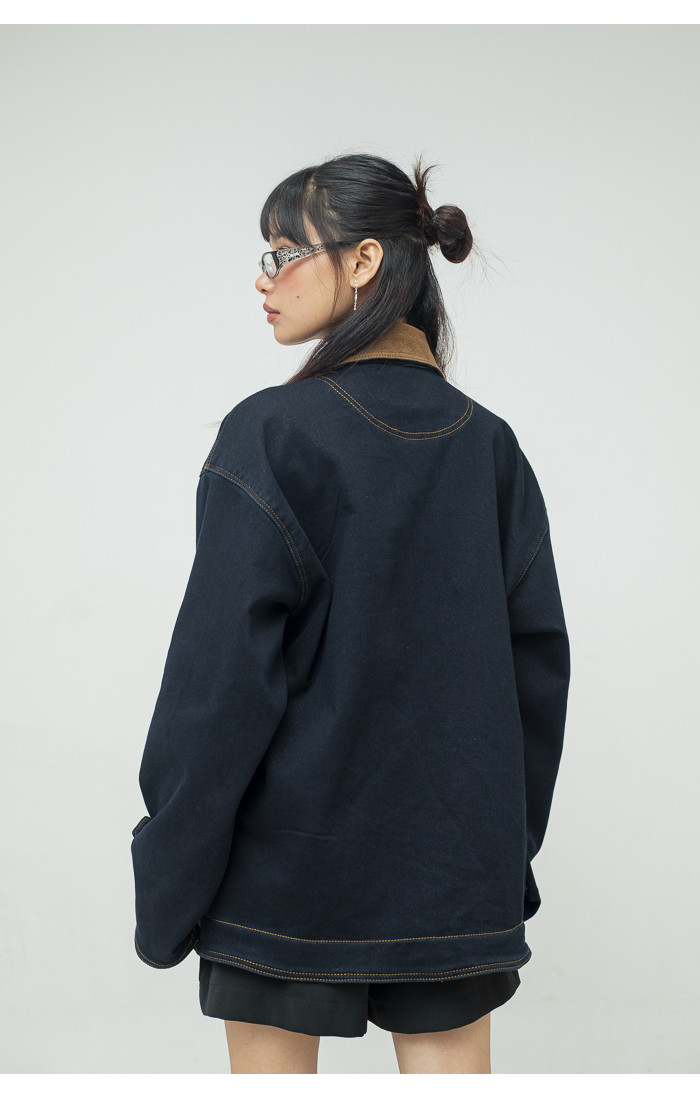 Vintage Dark Indigo Denim Jacket 