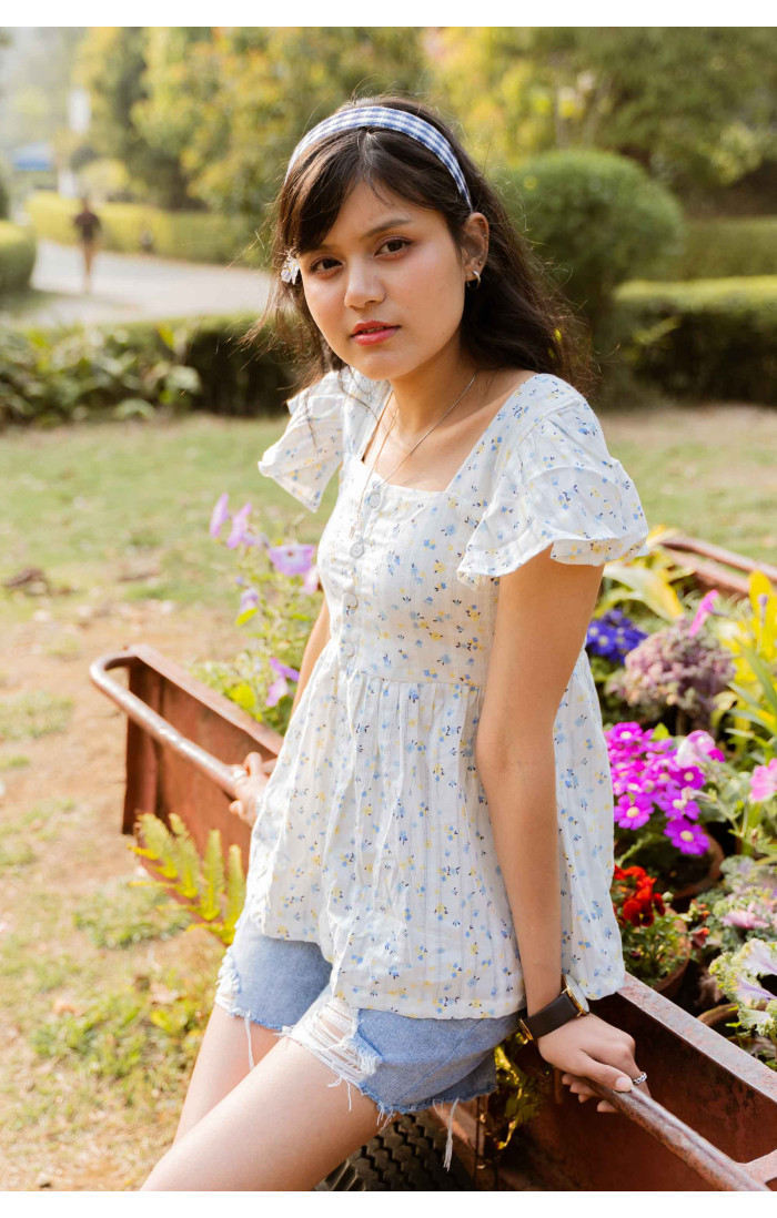 Bluebell Ditsy Floral Top