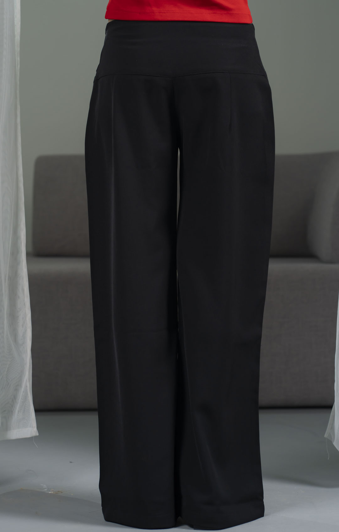 Serena Low Waist Black Pant