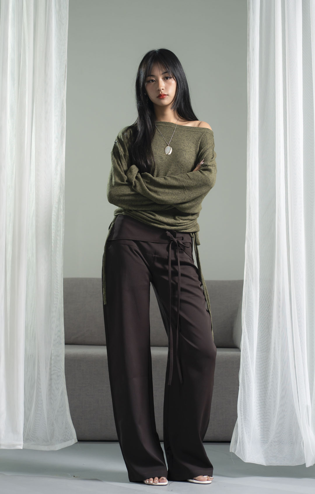 Nami Dark Moss Green Top