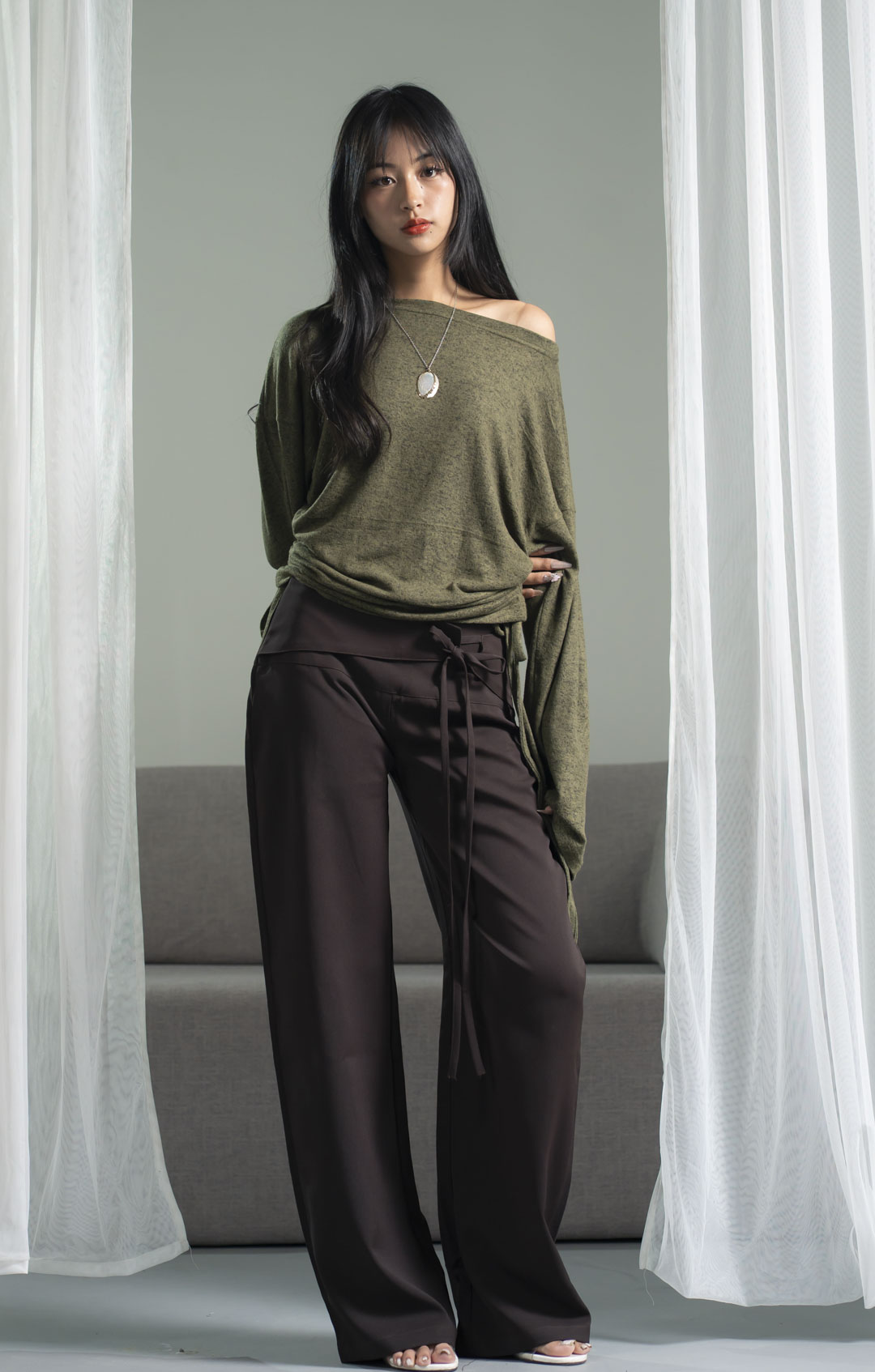 Nami Dark Moss Green Top