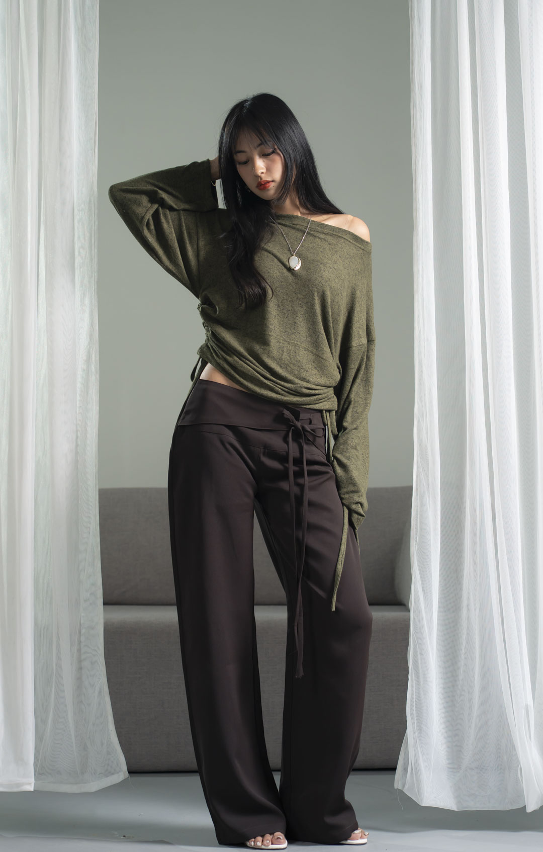 Nami Dark Moss Green Top