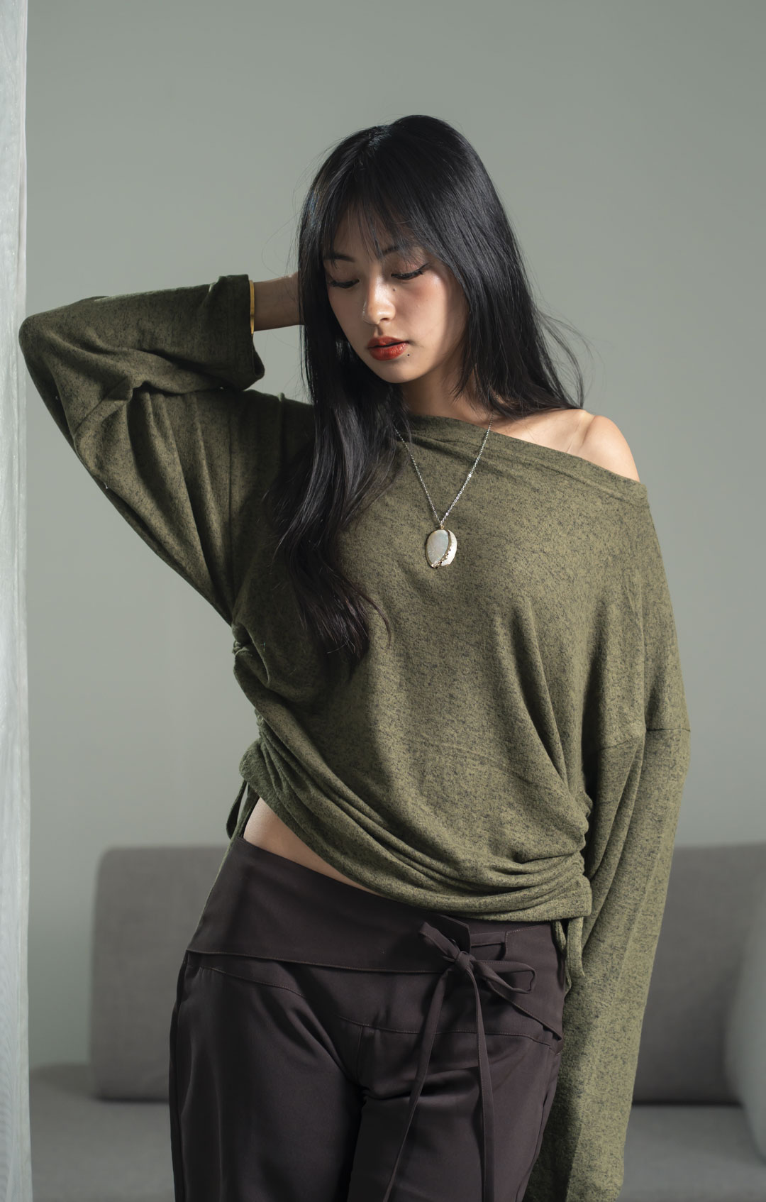 Nami Dark Moss Green Top