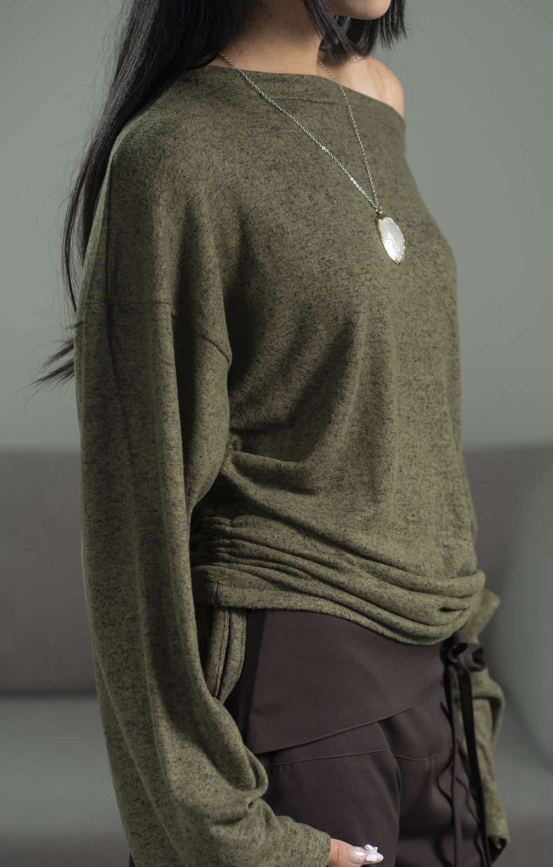 Nami Dark Moss Green Top
