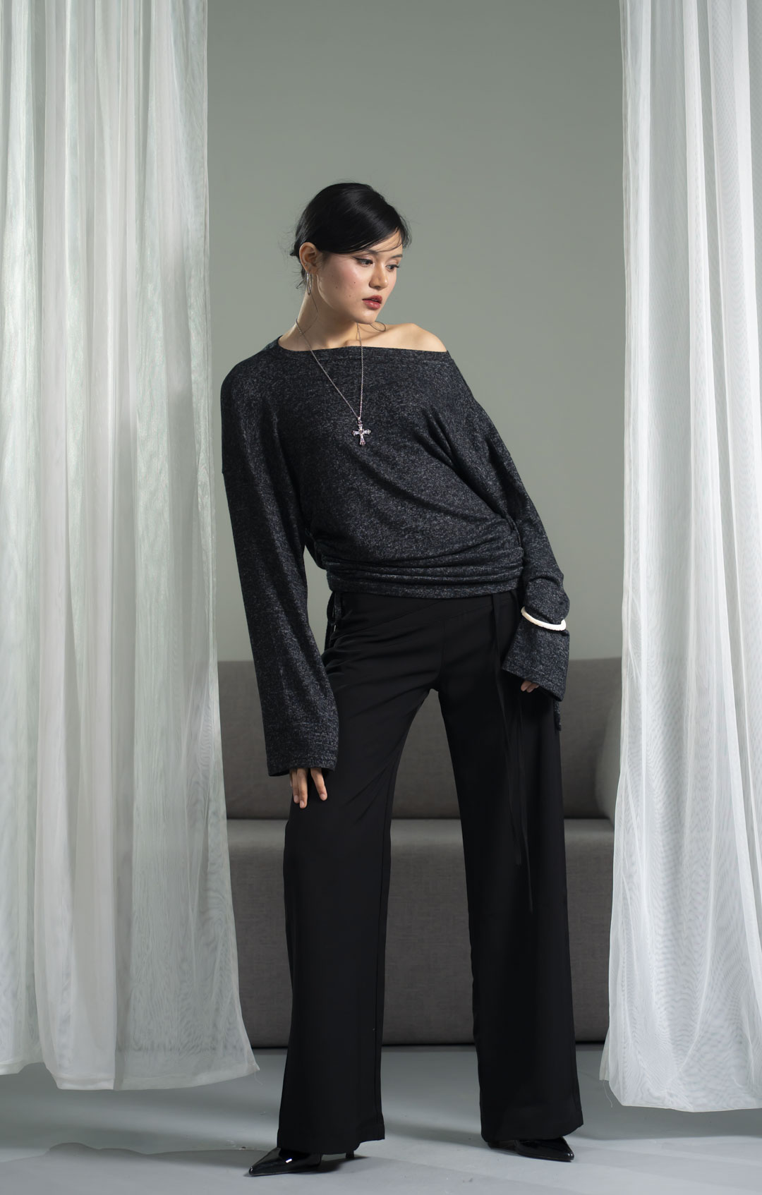 Nami Charcoal Grey Top