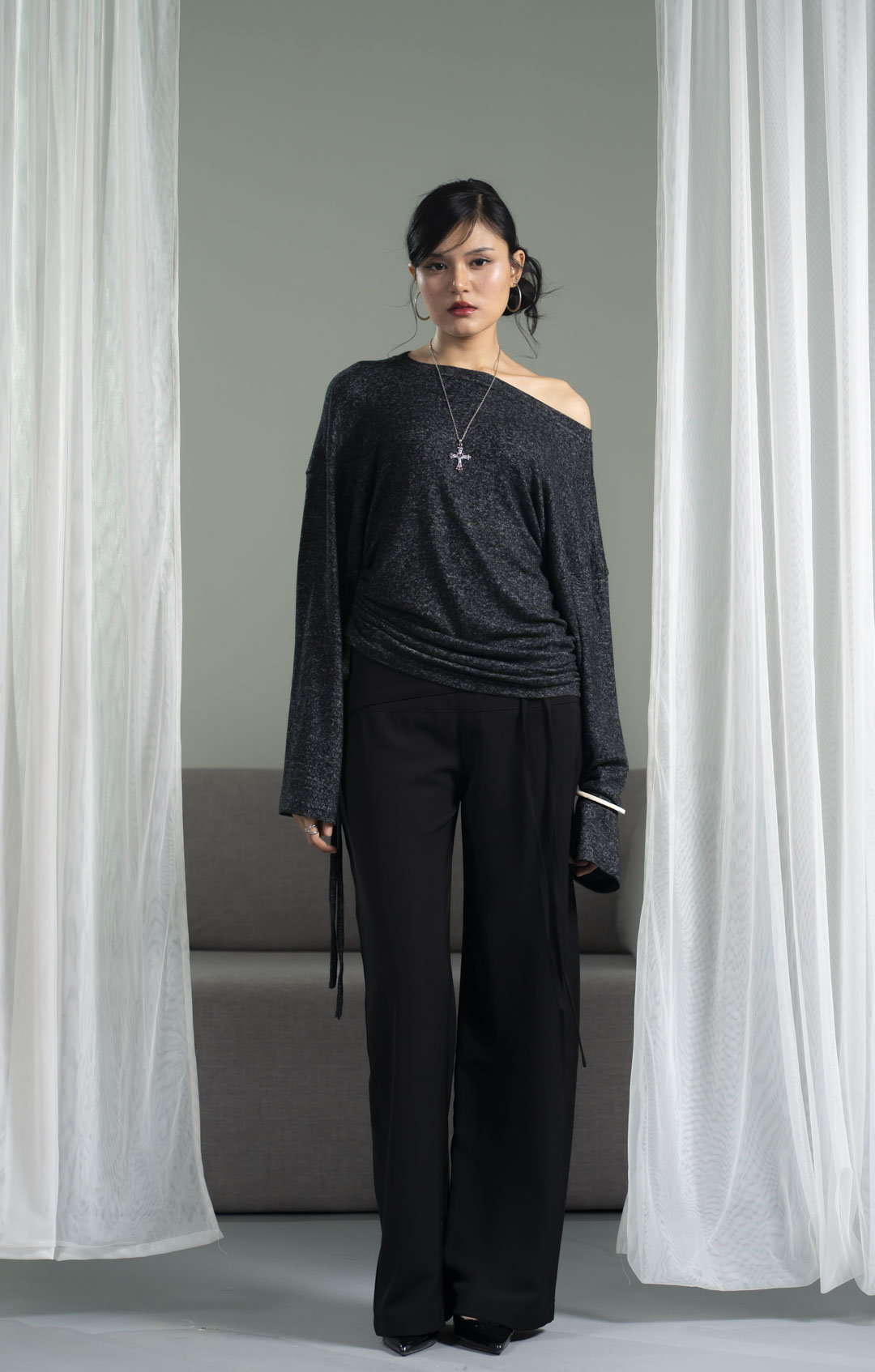 Nami Charcoal Grey Top