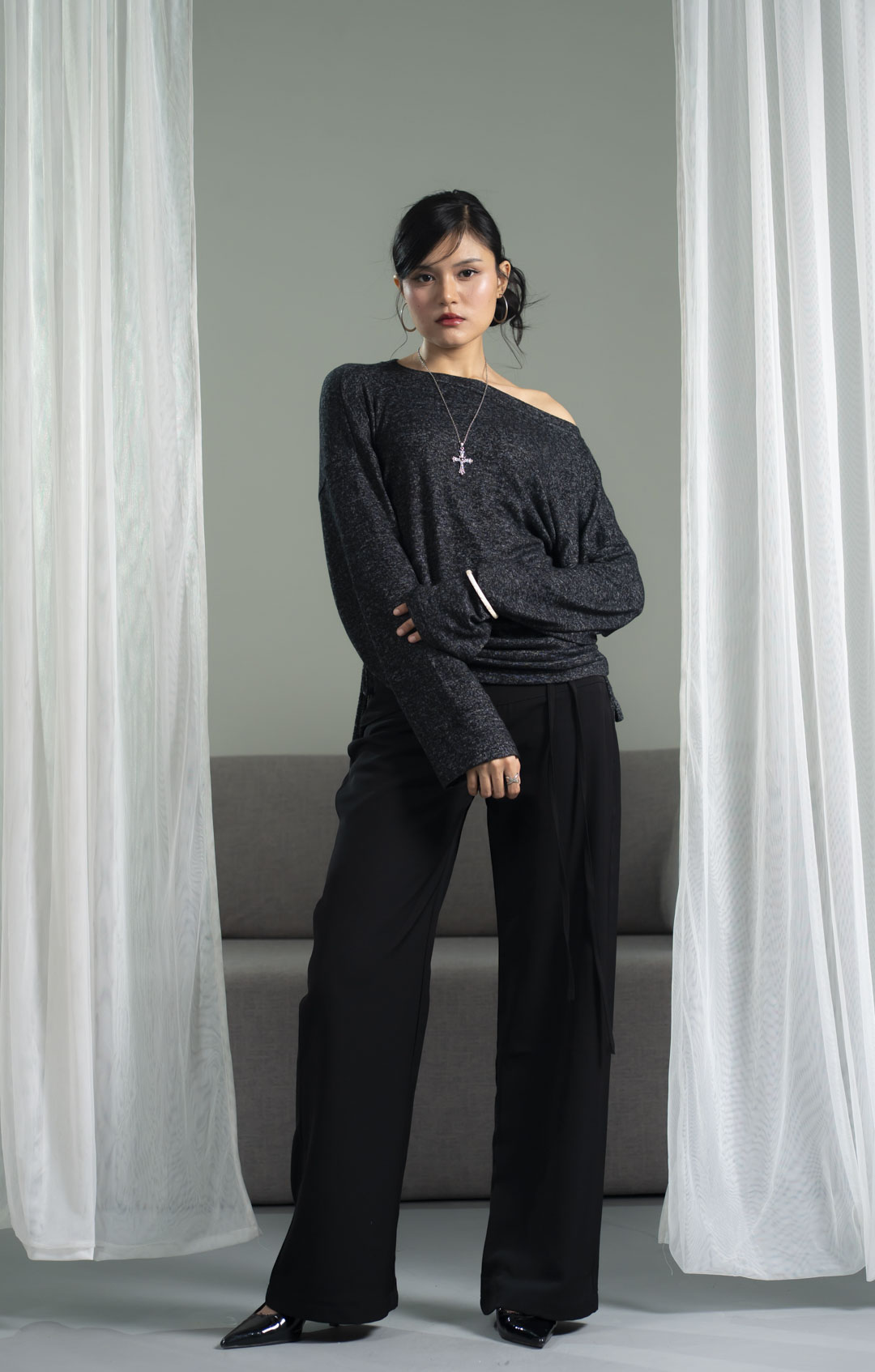 Nami Charcoal Grey Top