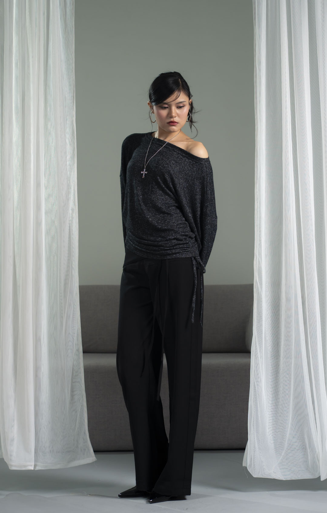Nami Charcoal Grey Top