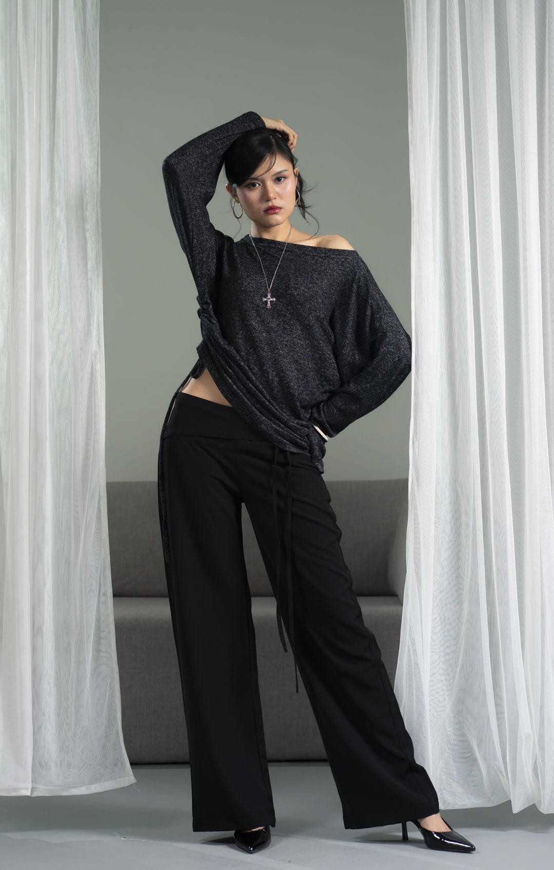 Nami Charcoal Grey Top
