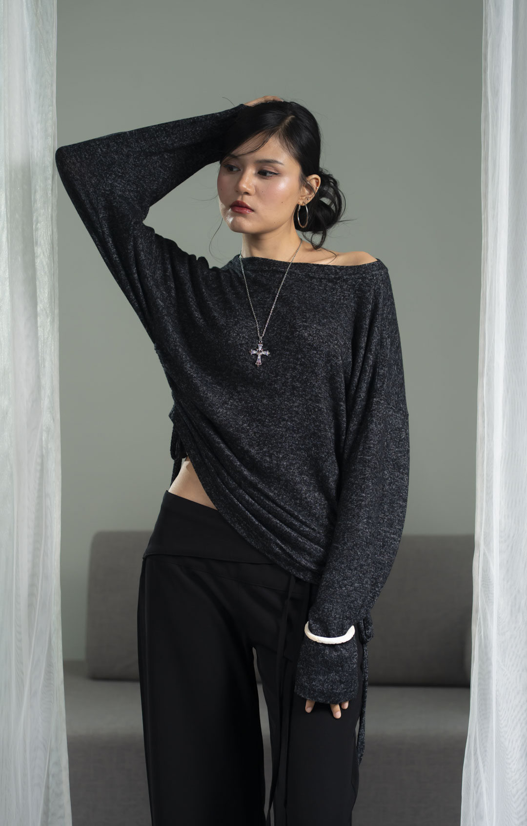 Nami Charcoal Grey Top