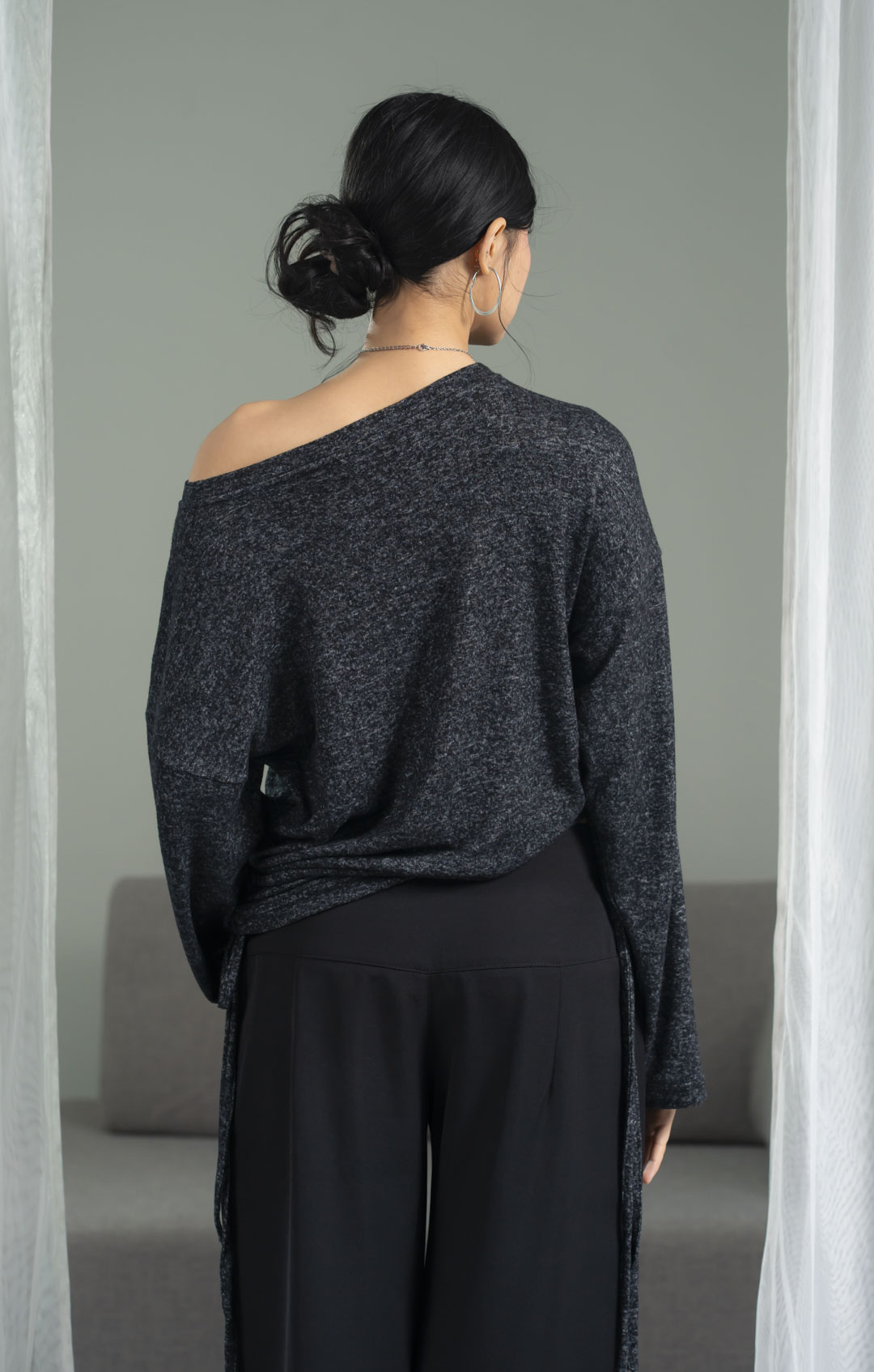 Nami Charcoal Grey Top