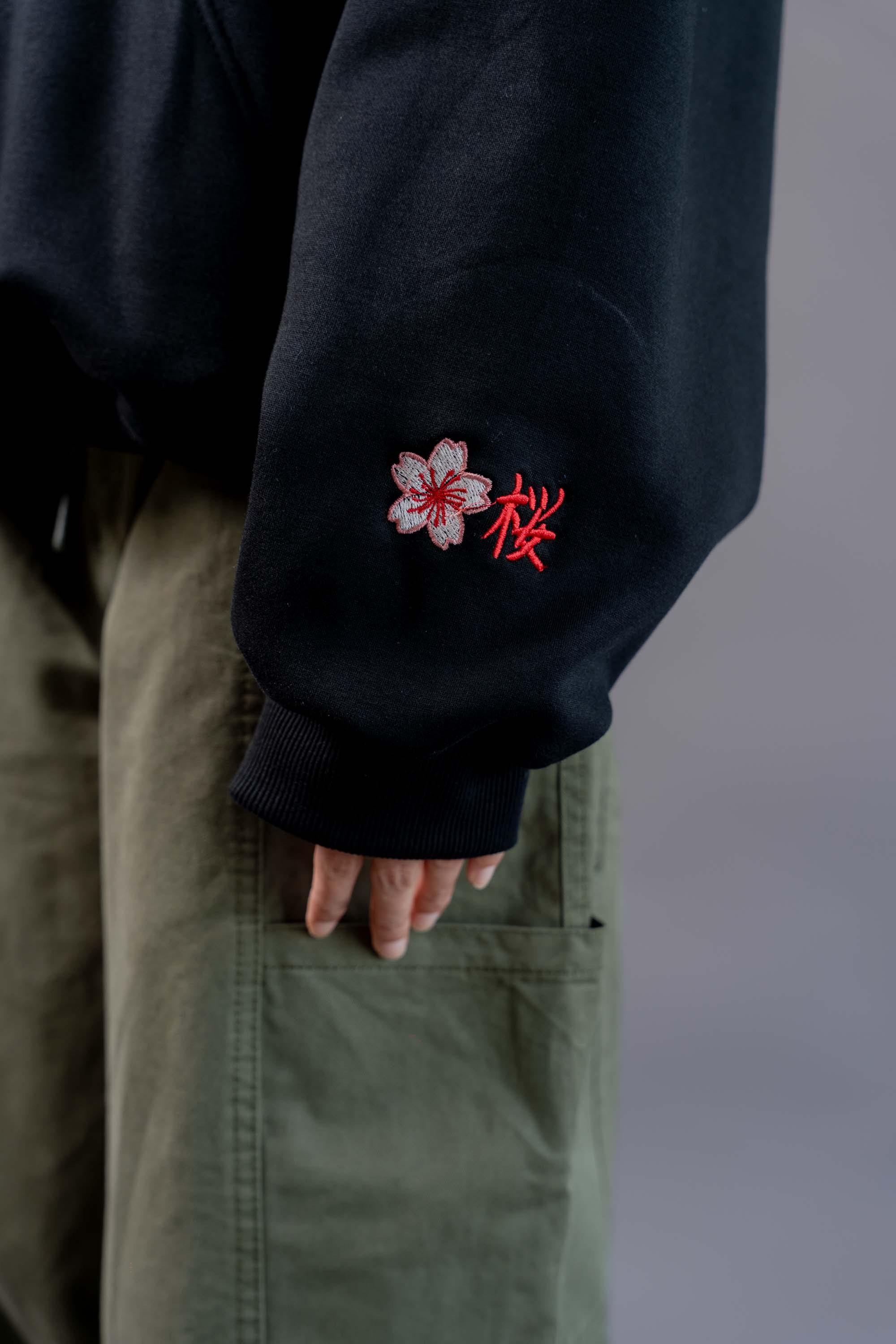 Sakura Hoodie Black