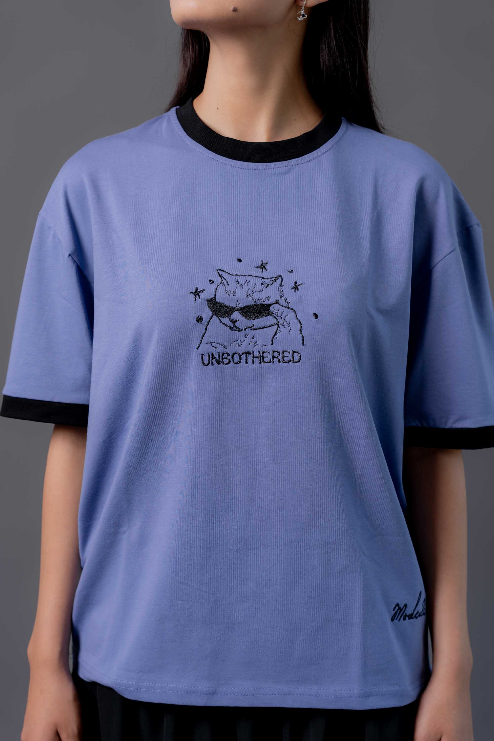 Purple Unbothered tee