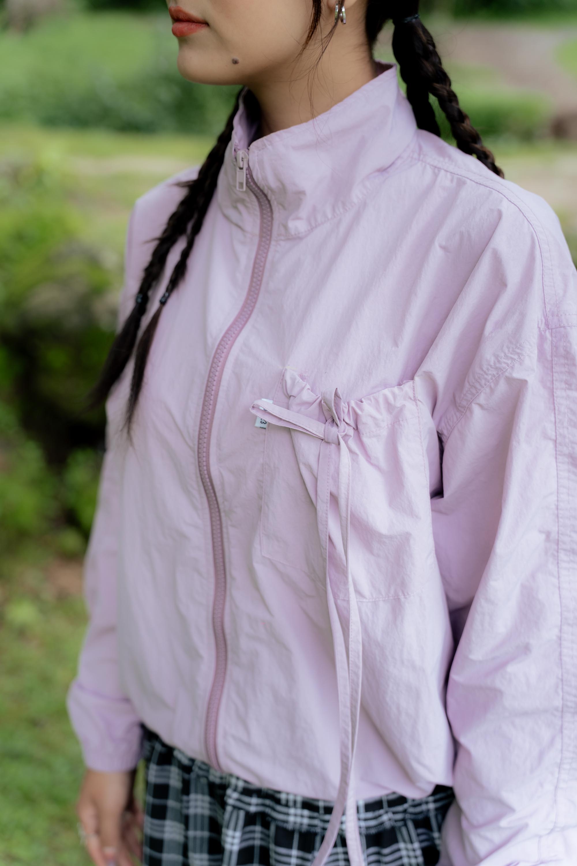 Mode23 Pale Lavender Bow Windbreaker
